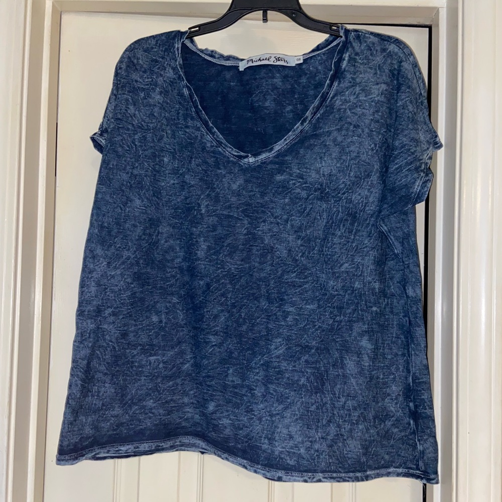 Michael Stars Denim Blue Short Sleeve Top